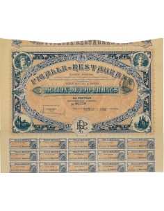 PIGALLE RESTAURANT - 1 AZIONE DA 100 FRANCHI - 1907