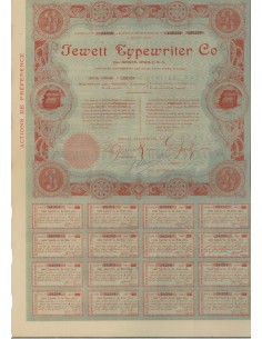 JEWETT TYPEWRITER CO - 1 AZIONE - 1904