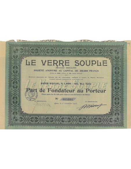 LE VERE SOUPLE - AZIONE DI FONDAZIONE - 1918