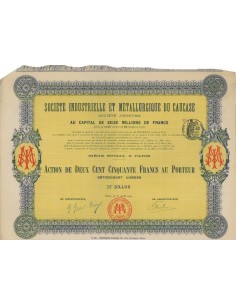 SOC. IND. ET METALLURGICHE DU CAUCASE - 1 AZIONE - 1911
