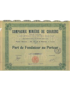 COMP. MINIERE DE CHARENS - AZIONE DI FONDAZIONE 1927