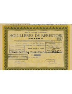SOC. HOUILLERES DE BERESTOW KRINKA - 1 AZIONE 1900