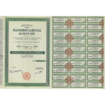 SOC. DES PLANTATIONS D'HEVEAS DE XUAN-LOC 1 AZIONE