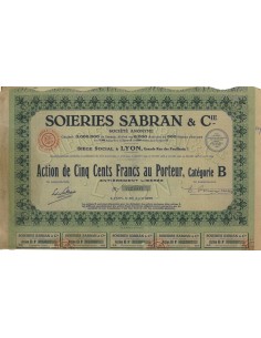 SOIERIES SABRAN E C. - 1 AZIONE - 1929