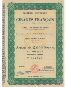 SOC. GEN. DES CIRAGES FRANCAIS - 1 AZIONE 1951