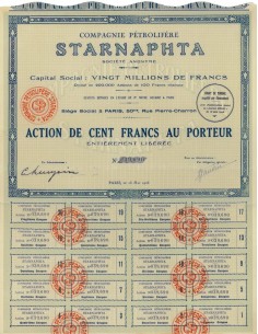 COMP. PRETROLIFERE STARNAPHTA - 1 AZIONE - 1926