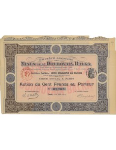 SOC. ANON. MINES DE LA DOUBOVAIA BALKA - 1 AZIONE - 1913