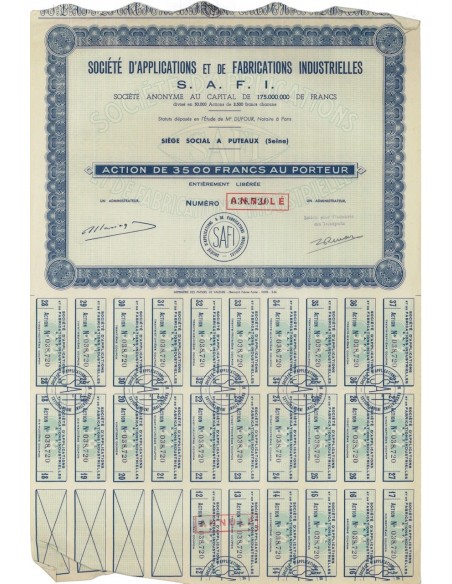 SOC. D'APPPLICATIONS ET DE FABRICATIONS INDUSTRIELLES