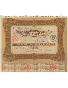 TABACS D'ORIENT E D'OUTRE-MER - 1 AZIONE - 1924