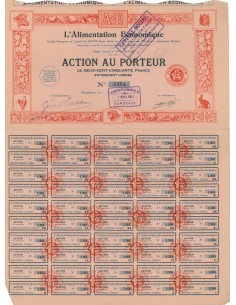 L'ALIMENTATION ECONOMIQUE - 1 AZIONE - 1927