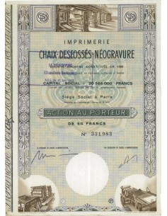 IMPRIMERIE CHAIX-DESFOSSES NEOGRAVURE - 1 AZIONE - 1973