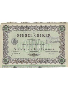 SOC. AN. MAROCAINE DU DJEBEL CHIKER - 1 AZIONE - 1927