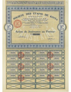 SOCIETE' DES ETAINS DE KINTA - 1 AZIONE AL PORTATORE - 1886