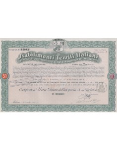 STABILIMENTI TESSILI ITALIANI - 1 AZIONE MILANO 1931