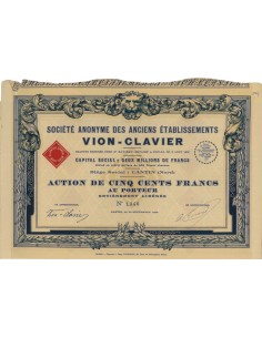 SOC. ANON. DES ANCIENS ETABLISSEMENTS VION-CLAVIER - 1 AZIONE