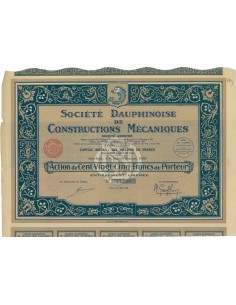 SOC. DAUPHINOISE DE CONSTRUCTIONS MECANIQUES - 1 AZIONE - 1925