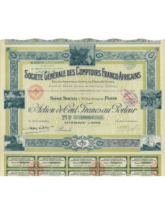 SOC. GEN. DES COMPTOIRS FRANCO-AFRICAINS 1 AZIONE 1927