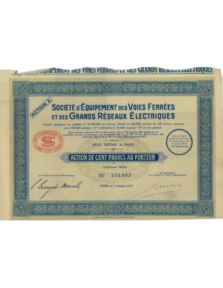SOC. D'EQUIP. DES VOIES FERREES ET DES GRANDS RESEAUX ELECTRIQUES