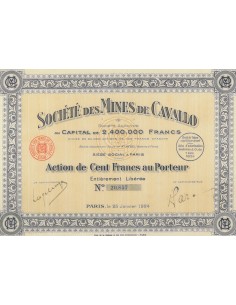 MINES DE CAVALLO - 1 AZIONE PARIGI 1924