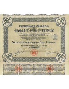 COMP. MINIERE HAUT-MEKONG - 1 AZIONE DA 100 FRANCHI - 1928