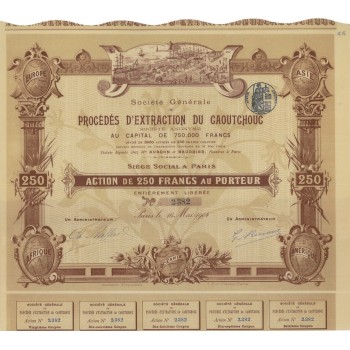 SOC.GEN. DE PROCEDES D'EXTRACTION DU CAUTCHOUCH - AZIONE 1904