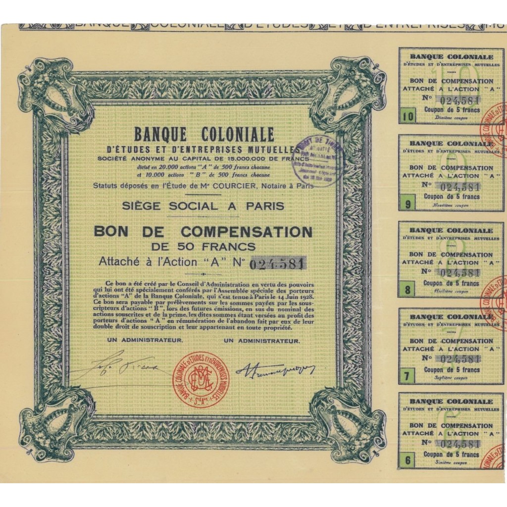 BANQUE COLONIALE D'ETUDES ET D'ENTREPRISES MUTUELLES
