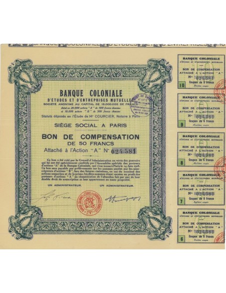 BANQUE COLONIALE D'ETUDES ET D'ENTREPRISES MUTUELLES