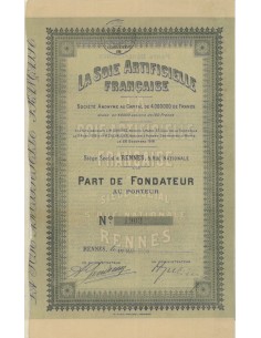 LA SOIE ARTIFICIELLE FRANCAISE - 1 AZIONE - 1918