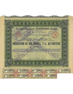 SOC. ANON. JOANNARD FRERES - 1 OBBLIGAZIONE - 1928