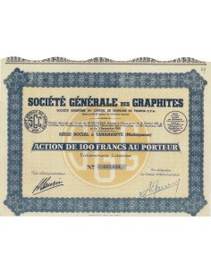 SOC. GEN. DES GRAPHITES - 1 AZIONE - 1949