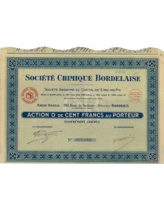 SOC. CHIMIQUE BORDELAISE - 1 AZIONE - 1930