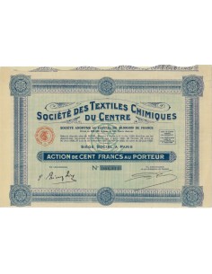 SOC. DES TEXTILES CHIMIQUES DU CENTRE - 1 AZIONE - 1929