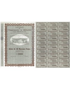 SOC. AN. DE L'IMPRIMERIE A. MULCEY - 1 AZIONE - 1911