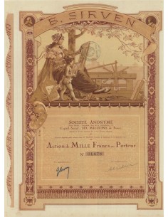 B. SIRVEN - 1 AZIONE DA 1000 FRANCHI - 1921