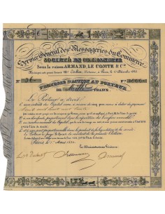 SOC. EN COMMANDITE SOUS LA RAISON ARMAND LE COMTE - 1 AZIONE - 1830