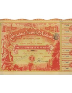 COMPAGNIE NOUVELLE D'EDITIONS - 1 AZIONE DI FONDAZIONE 1909