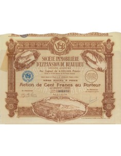 SOC. IMM. D'EXPANSION DE BEAULIEU - 1 AZIONE - 1930
