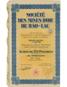 SOC. DES MINES D'OR DE BAO-LAC - 1 AZIONE - 1926