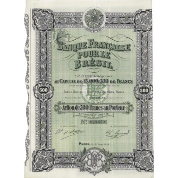 BANQUE FRANCAISE POUR LE BRESIL - 1 AZIONE - 1913