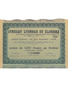 SYNDACAT LYONNAIS DE KLONDIKE - 1 AZIONE - 1901