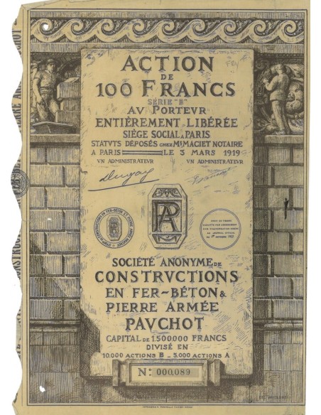 SOC. AN. CONSTRUCTIONS EN FER-BETON ET PIERRE ARMEE PAUCHOT