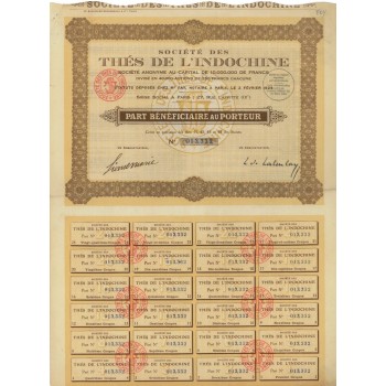 SOC. DES THES DE L'INDOCHINE - AZIONE - 1924