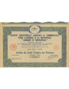 SOC. IND. AG. COMM. POUR L'AFRIQUE E LA METROPOLE - 1 AZIONE