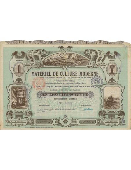 MATERIEL DE CULTURE MODERNE - 1 AZIONE - 1918