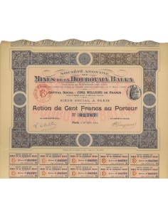 SOC. AN. DES MINES DOUBOVAIA BALKA - 1 AZIONE - 1913