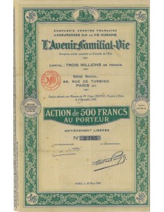 COMP. AN L'AVENIR FAMILIAL-DIE - 1 AZIONE - 1926