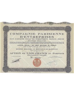 COMP. PARISIENNE D'ENTREPRIES - 1 AZIONE - 1936