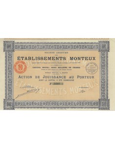 ETABLISSEMENTS MONTEUX - 1 AZIONE 1923