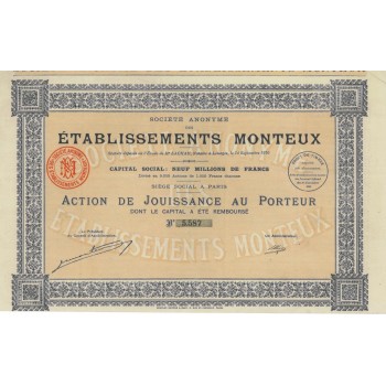 ETABLISSEMENTS MONTEUX - 1 AZIONE 1923