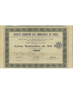 SOC.AN. DES IMMEUBLES DE PARIS - 1 AZIONE - 1925
